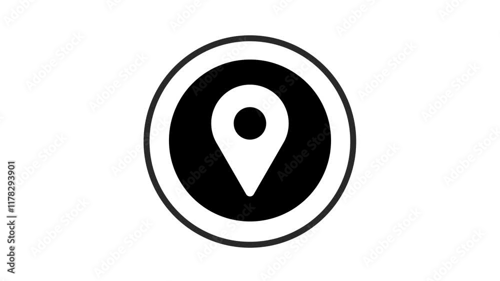 Animated White Maps, A Bold Symbol of Direction and Connectivity on a Pristine Backdrop Animated White Maps, A Bold Symbol of Direction and Connectivity on a Pristine Backdrop