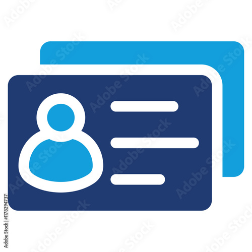 Contact Card Icon Element For Design