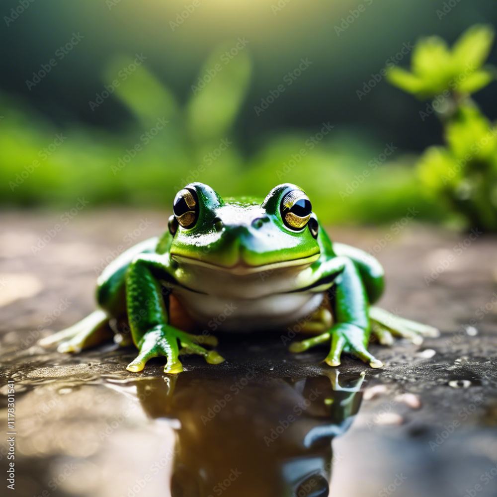 Naklejka premium Frog Closeup