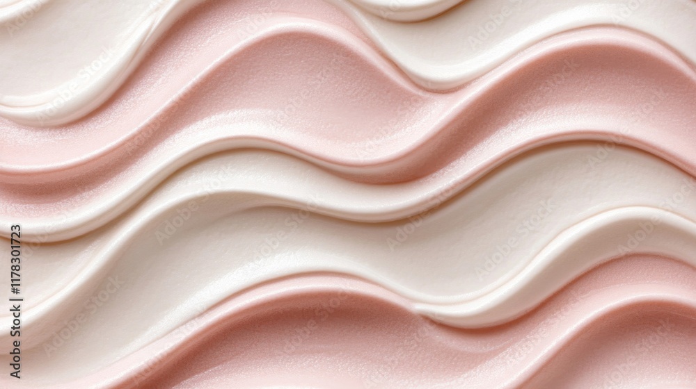 Obraz premium Creamy Swirls of Pink and White Texture