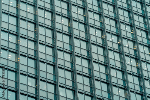 Architecture and real estate, residential apartment building with large panoramic windows, modern complex, angle view.