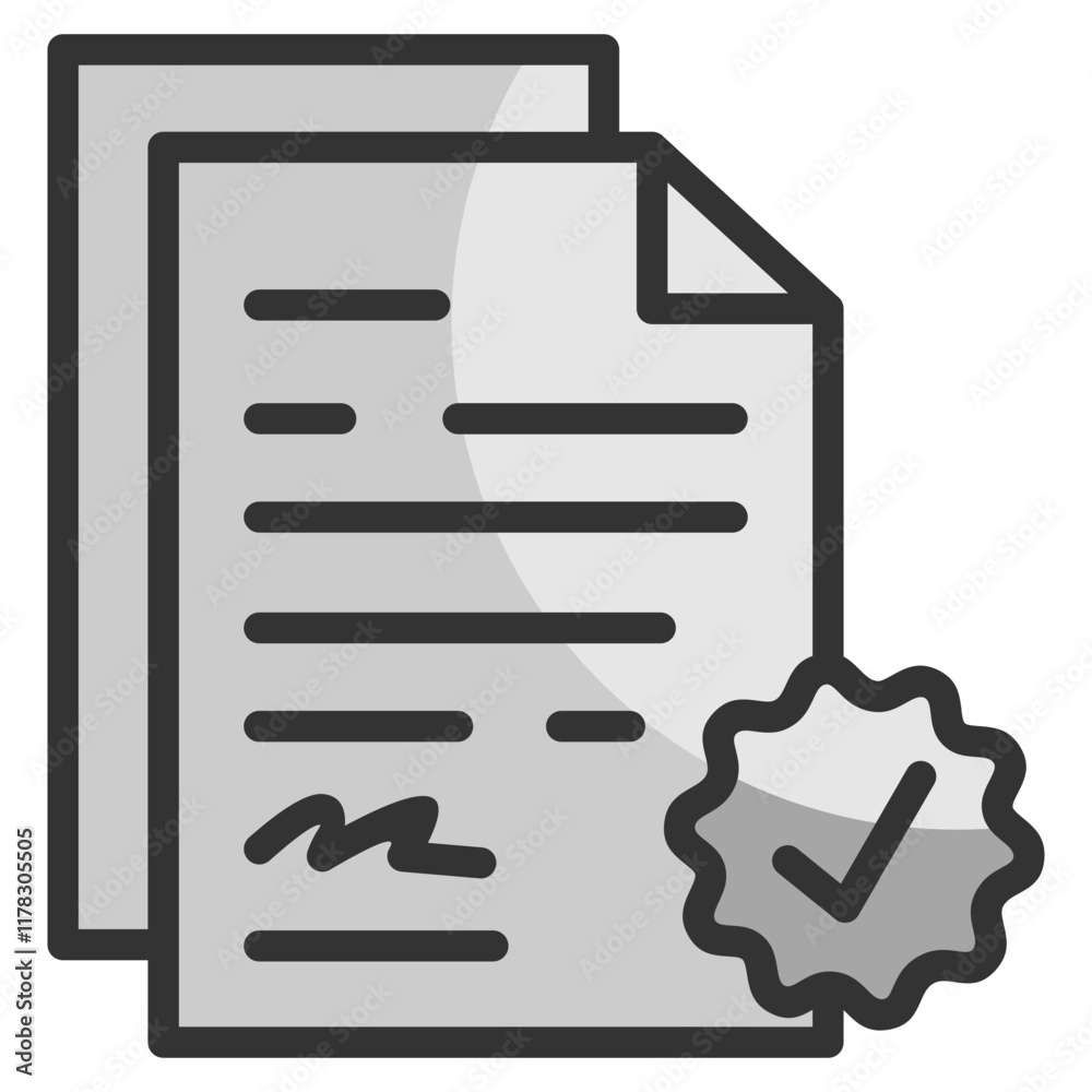 Official Document Icon Element For Design Official Document Icon Element For Design