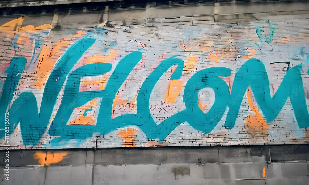 Urban Welcome: Graffiti Art on City Wall