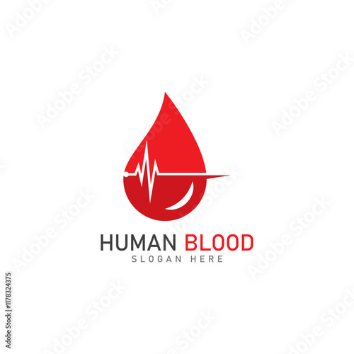 human blood logo template vector icon illustration design