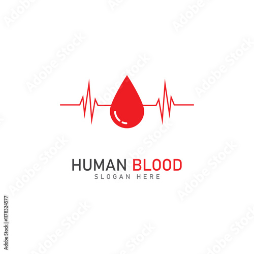 human blood logo template vector icon illustration design