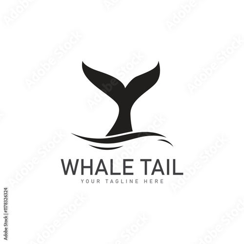 Whale tail icon vector illustration