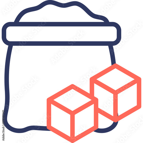 Sugar line color icon