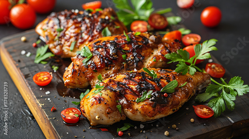 Wallpaper Mural Delicious Mexican chicken boneless with sauce Torontodigital.ca