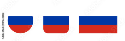 Russia flag icon set