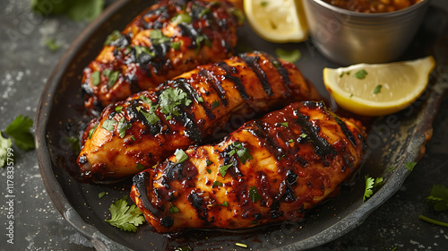 Delicious Mexican chicken boneless with sauce