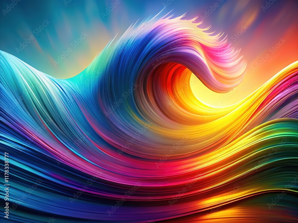 Abstract Wave Gradient Blurred Colors AI Art Abstract Wave Gradient Blurred Colors AI Art