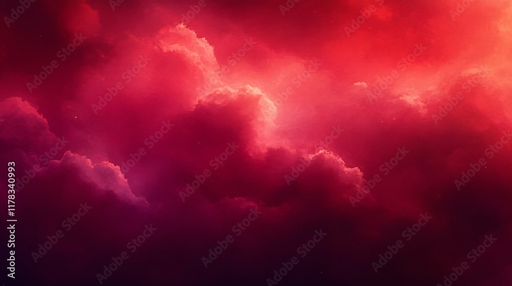 An abstract red cloudscape perfect for romantic themes, dramatic events, or artistic projects, evoking passion and mystery, ideal for Valentine's Day or wedding decor. An abstract red cloudscape perfect for romantic themes, dramatic events, or artistic projects, evoking passion and mystery, ideal for Valentine's Day or wedding decor.