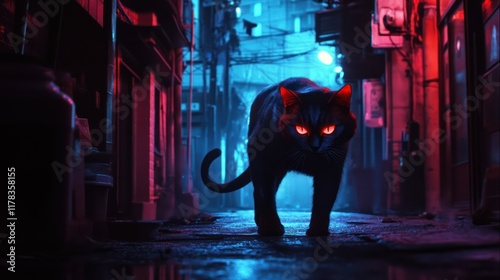 a black cat that turns into a graceful but scary cat