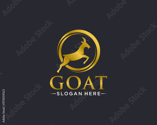 Golden goat logo