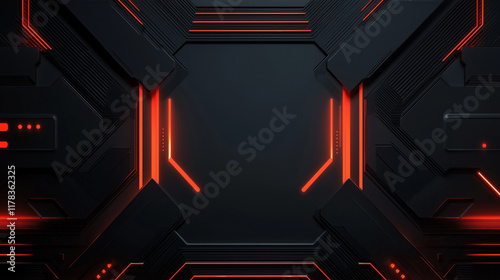 Wallpaper Mural dark Abstract Technology Background with computer Torontodigital.ca