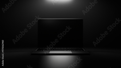 Wallpaper Mural dark Abstract Technology Background with computer Torontodigital.ca