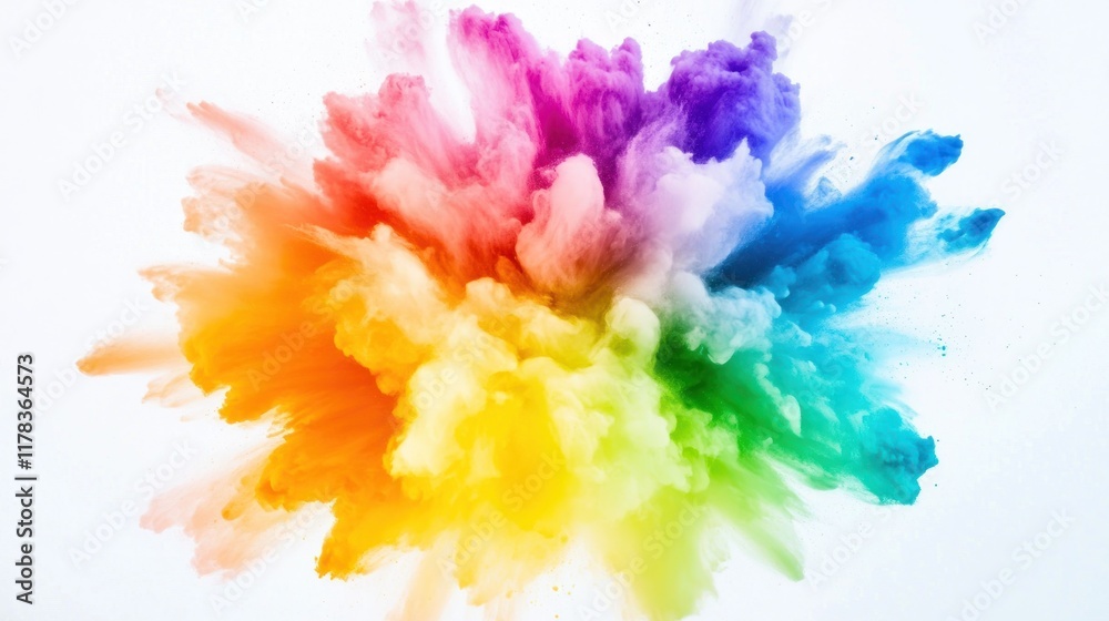 Fototapeta premium Colorful explosion of vibrant hues creating a dynamic visual effect.