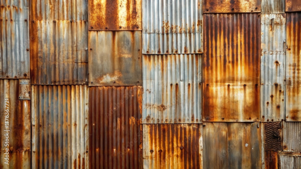 Rustic Corrugated Metal Wall Texture A Seamless Background of Aged and Weathered Iron Sheets Rustic Corrugated Metal Wall Texture A Seamless Background of Aged and Weathered Iron Sheets