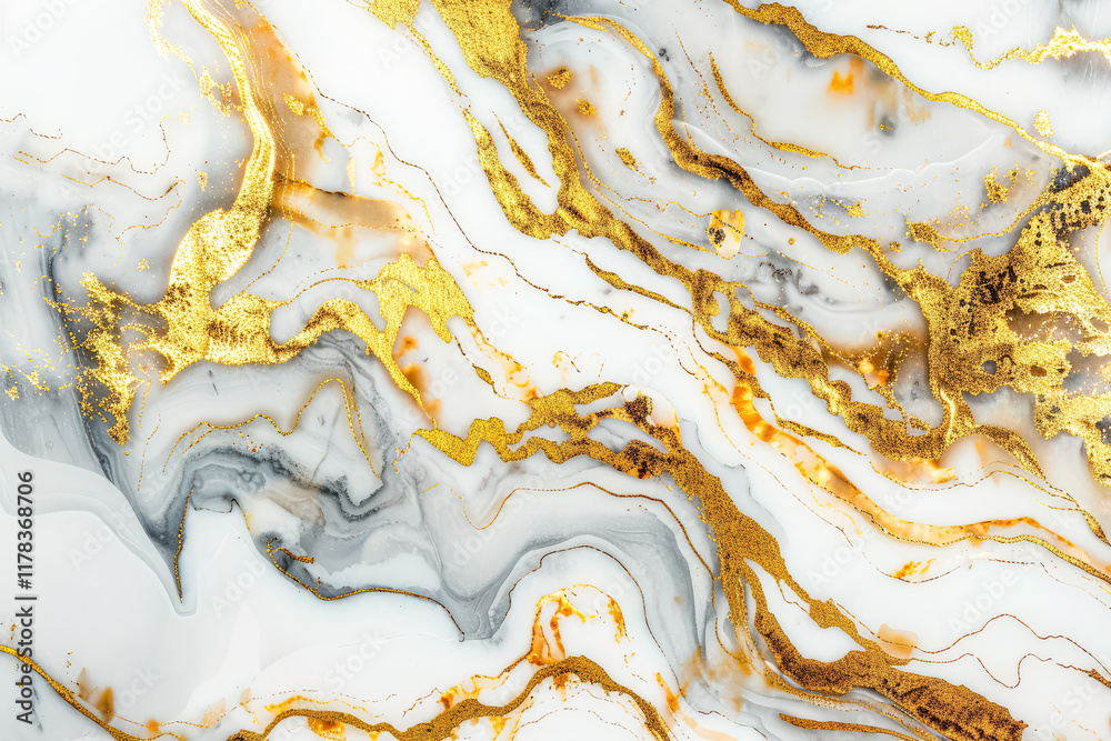 Stunning marble wall with a gold and white marble design. Stunning marble wall with a gold and white marble design.