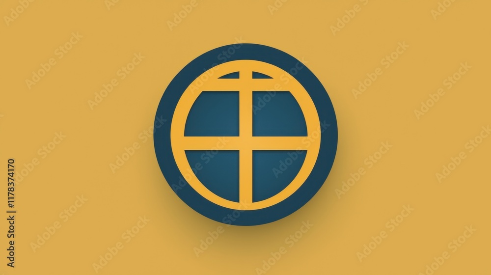 Fototapeta premium Global Network Icon Design: Abstract Globe Illustration