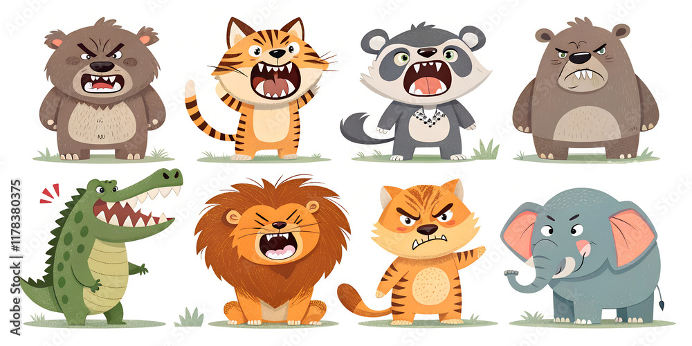 Fototapeta premium Set of cartoon