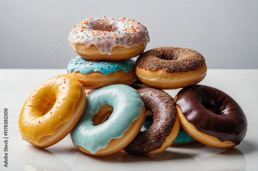 Donuts on white background Donuts on white background
