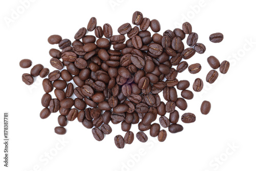 Coffee beans isolated on white 