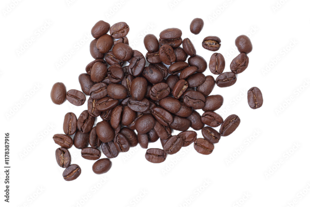 Obraz premium Coffee beans isolated on white 