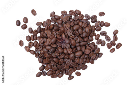 coffee beans on white background photo