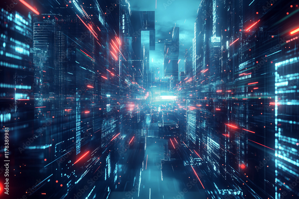 Futuristic Urban Architecture with Neon Lights and Sci-Fi High-Tech Cityscape Design
Futuristic Urban Architecture with Neon Lights and Sci-Fi High-Tech Cityscape Design