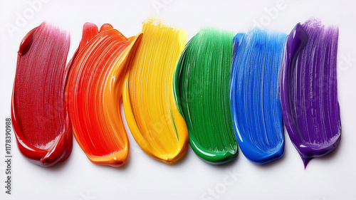 LGBT color paint strokes