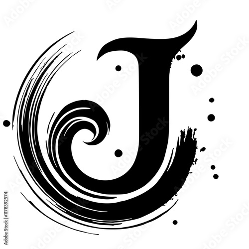 Silhouette of the letter J