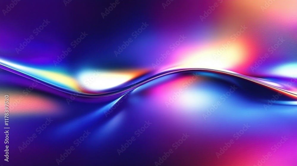 Fototapeta premium Vibrant abstract wave in colorful gradient hues