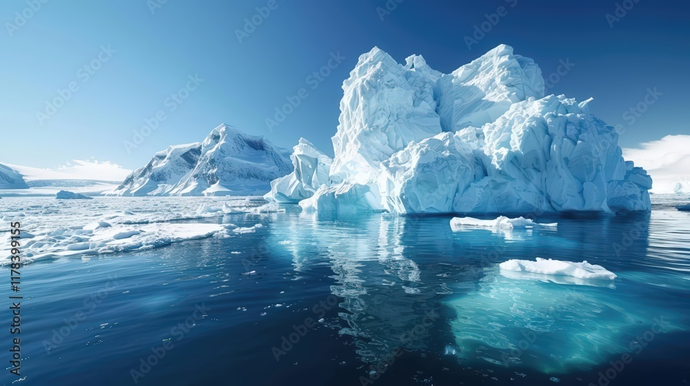 Dramatic iceberg formations in Antarctica Dramatic iceberg formations in Antarctica