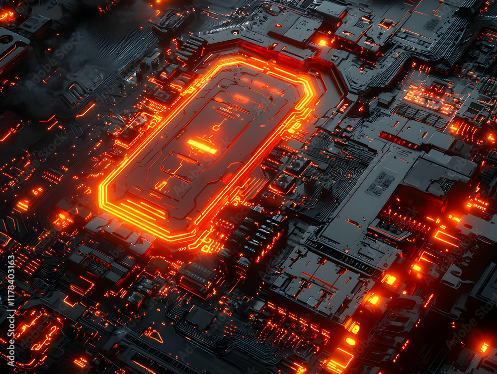 Glowing Circuits: Futuristic Tech Design Glowing Circuits: Futuristic Tech Design