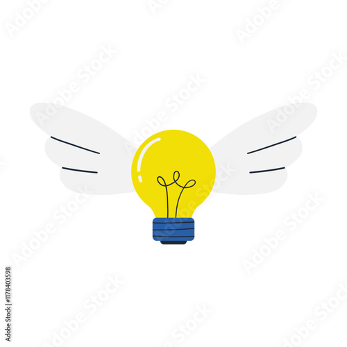 Light bulb with wings
