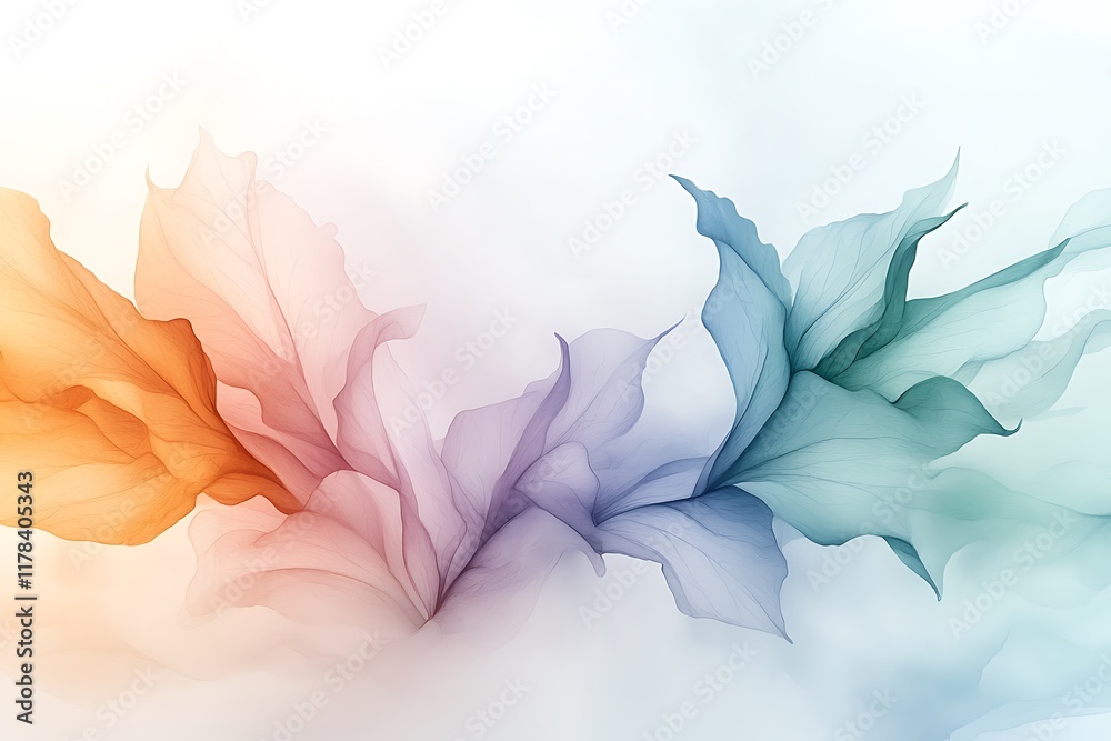 Fototapeta premium Abstract Pastel Floral Watercolor Background - Abstract Art: The im.