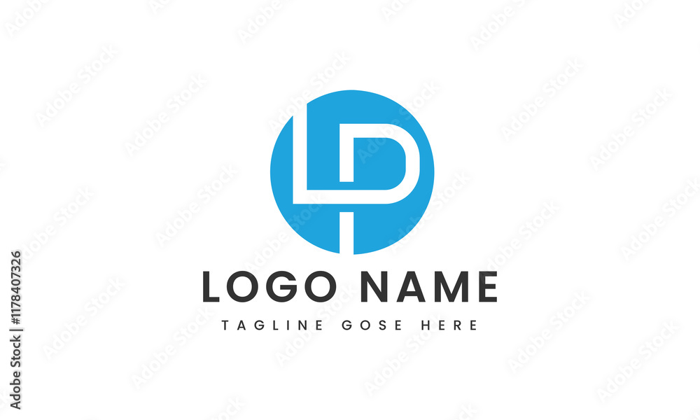 lp letter custom logo design