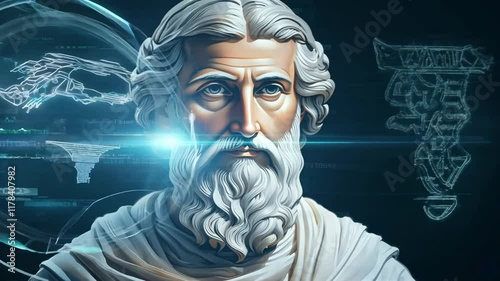 portrait depicting luke st technology created beard evangelist man st luke bible new testament religious worship closeup closeup man portrait image illustration faith art concept religion