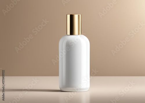 Mockup_1 (4961 x 3508 px) - Mockup one white glass cylindrical cologne bottle