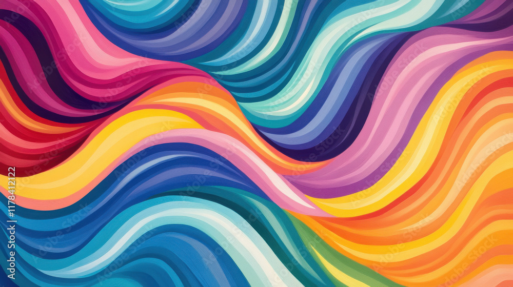 Vibrant Rainbow Swirls Abstract Background for Art and Fashion Design, Dynamic Creativity Energy Boost Vibrant Rainbow Swirls Abstract Background for Art and Fashion Design, Dynamic Creativity Energy Boost