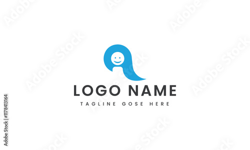 
abstract Branding letter a chating logo template design photo