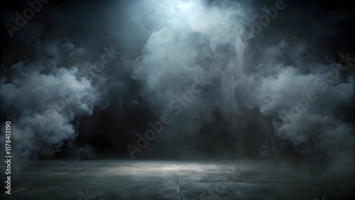 White smoke or fog flowing across the floor creates a mysterious and ethereal atmosphere. This effect is perfect for enhancing the ambiance of theatrical productions, photo shoots, or special events