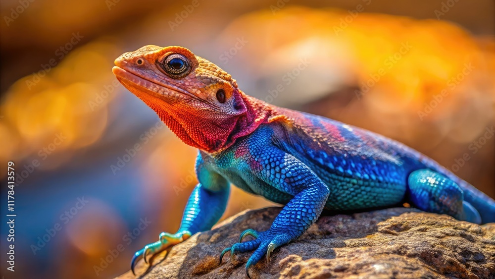 Agama Lizard Erongo Mountains Namibia Wildlife Portrait Agama Lizard Erongo Mountains Namibia Wildlife Portrait