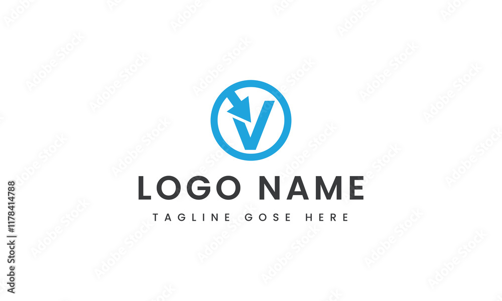 
abstract Branding letter v logo template design