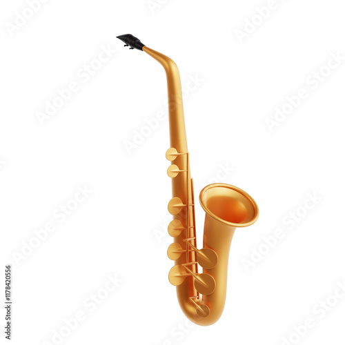 Golden Mardi Gras Saxophone Icon