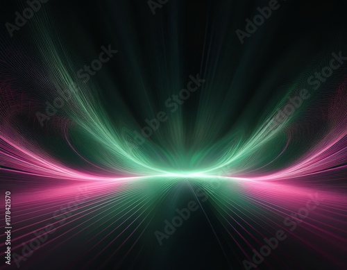 Abstract vector gradient blend background with red and green colors, Generative AI