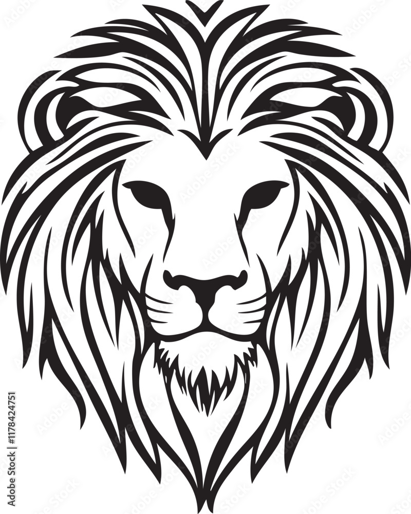 Fototapeta premium lion head vector