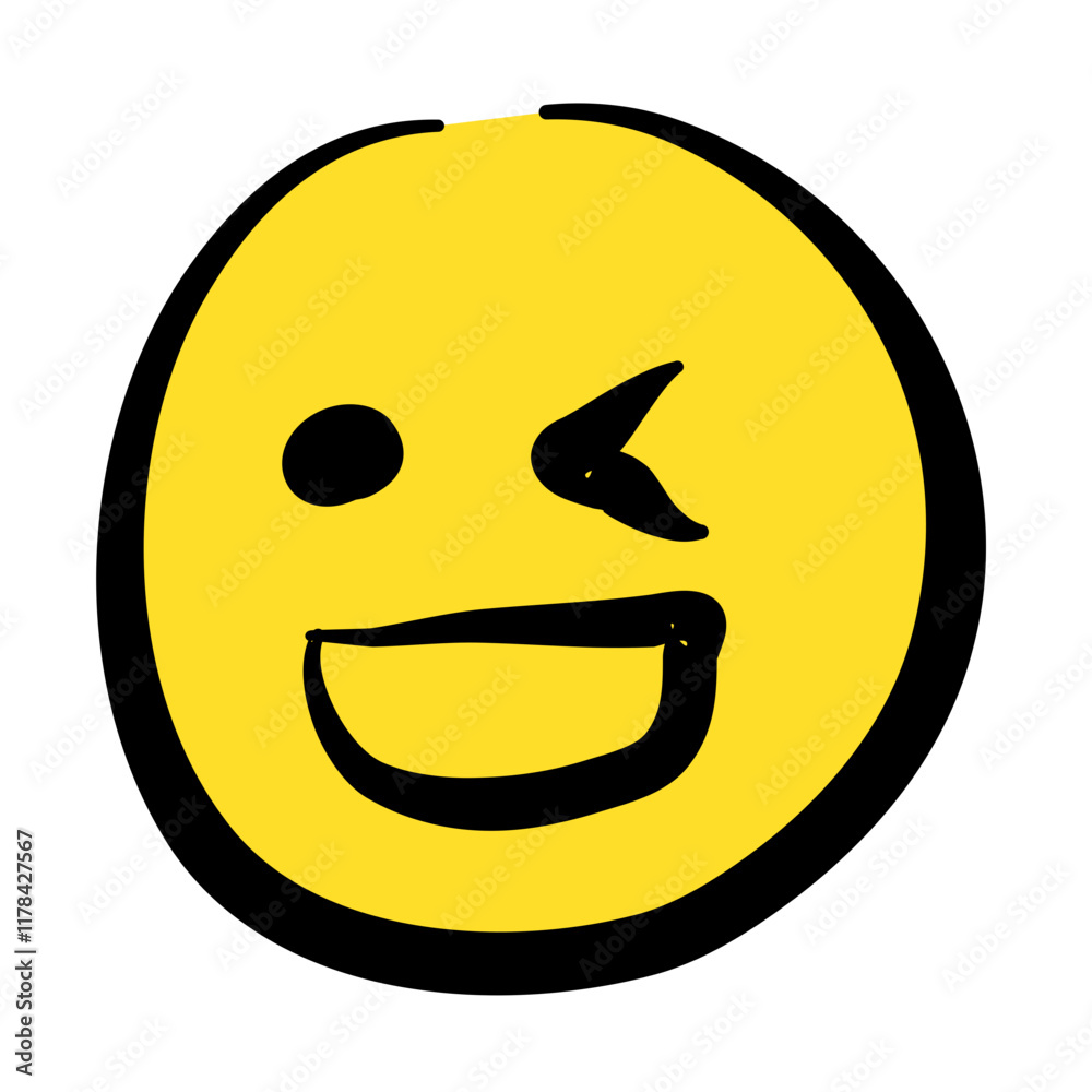 Hand Drawn Sketch Emoji with Different Emotion and Mood Hand Drawn Sketch Emoji with Different Emotion and Mood