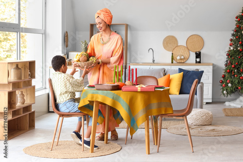 African-American mother wit...